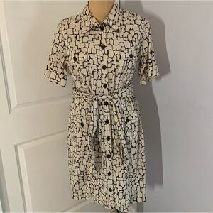 Merona Safari Belted Button Down Midi Dress